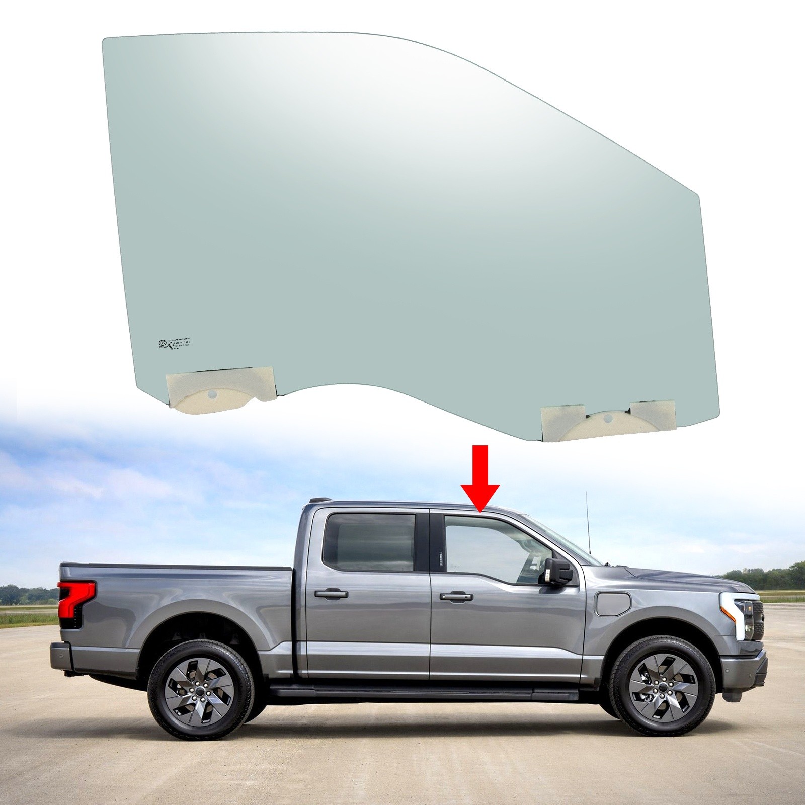 Fits 2015-2024 Ford F-150 Passenger Right Side Front Door Window Glass Tempered