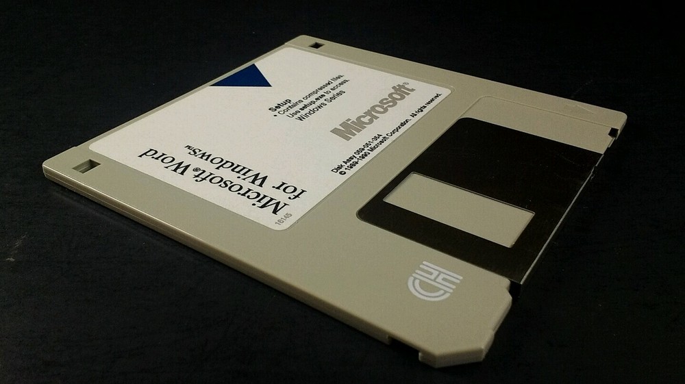 Microsoft Word for Windows 3.5" Disk Vintage 1990 Rare Setup
