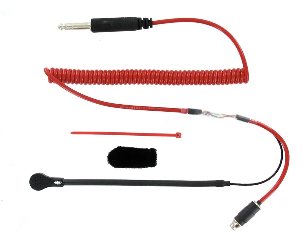 Racing Electronics RT605-C, Helmet Kit W/ Compact Flex Boom 3 Conn. Cord Perform