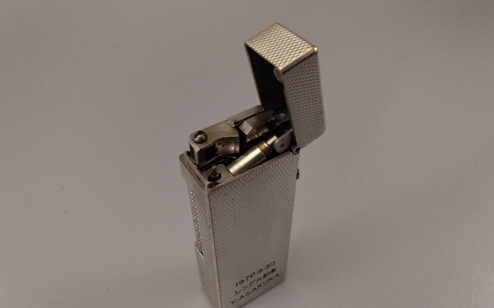 Dunhill Rollagas Transitional Silver Barley Lighter Working Condition