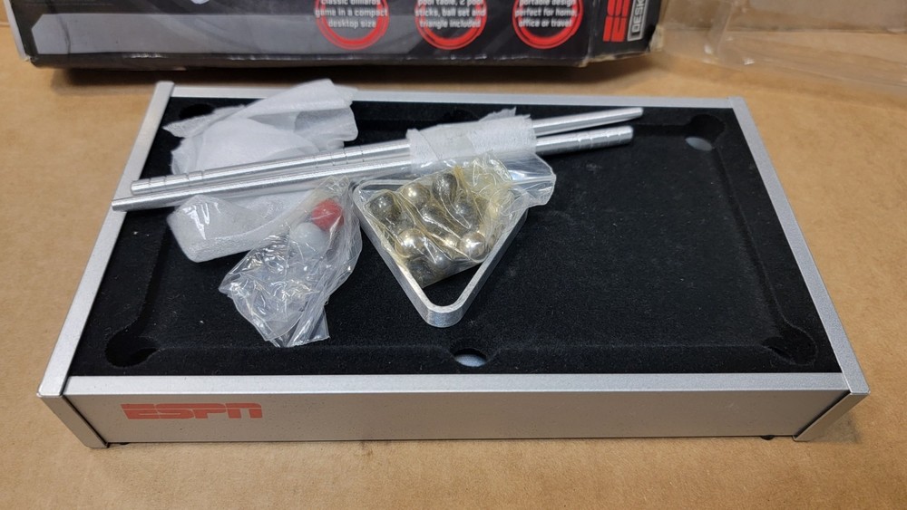 ESPN Desktop Pool Table Set Up New With Box