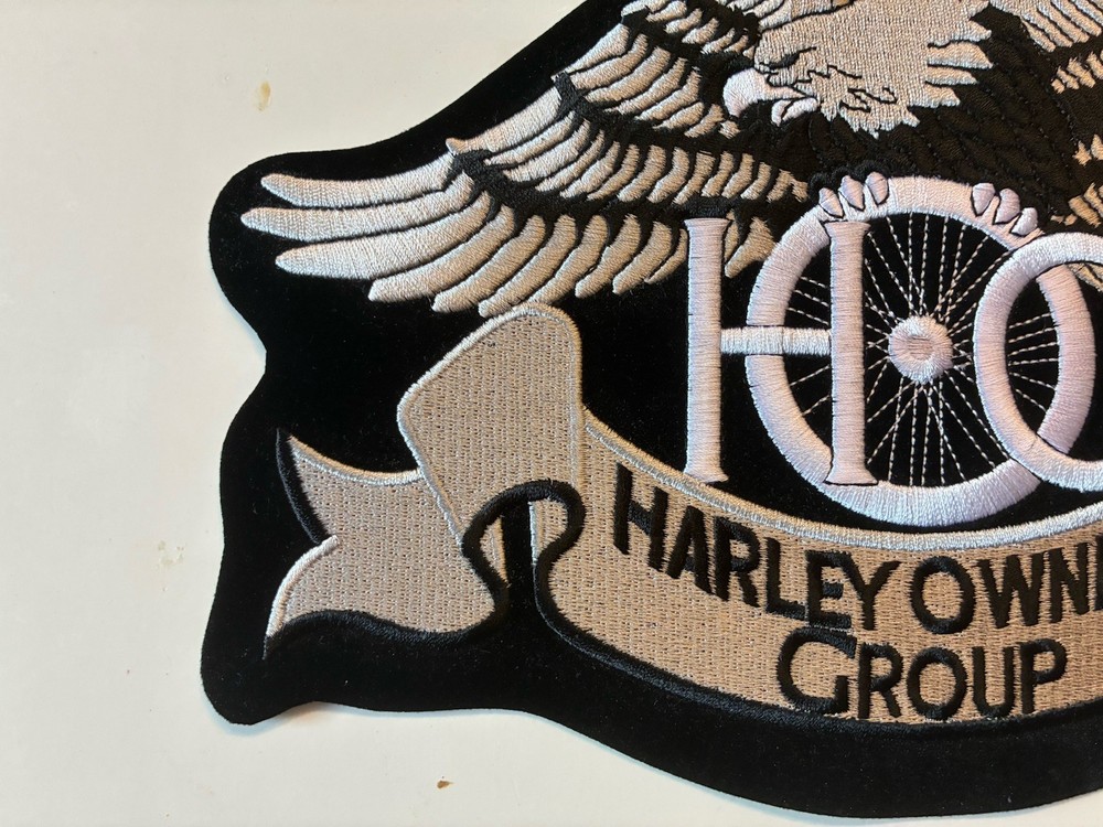 Large 11" Silver Harley Davidson Owners Group Patch HOG Eagle Jacket 2015 Wings