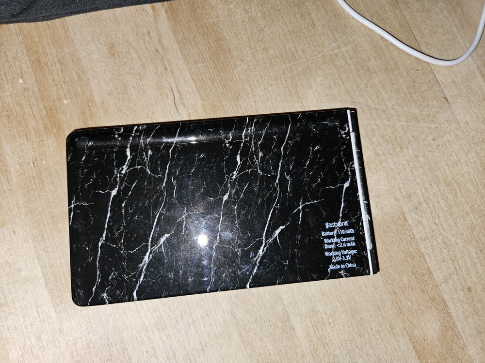 Black Marble Wireless Keyboard, Foldable, Bluetooth, Sleek