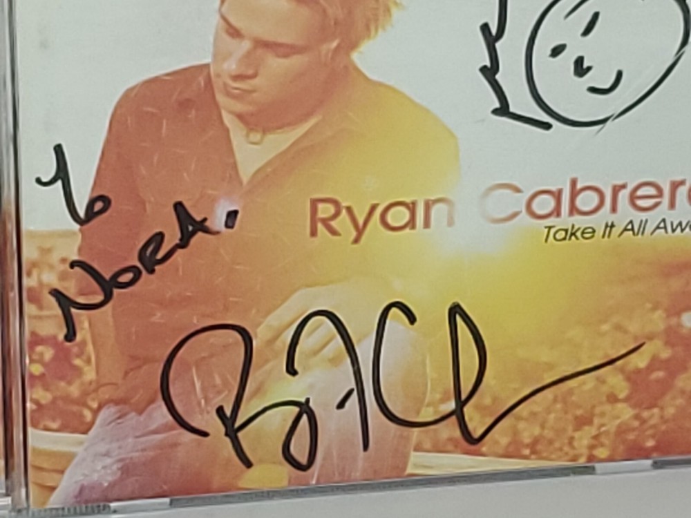 Ryan Cabrera, Take It All Away CD. SIGNED RARE