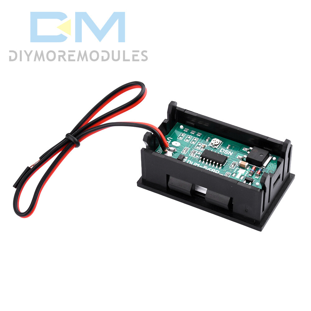Mini DC 5V-120V Voltage Volt Meter LED Panel 3-Digital Display 2 Wire Voltmeter