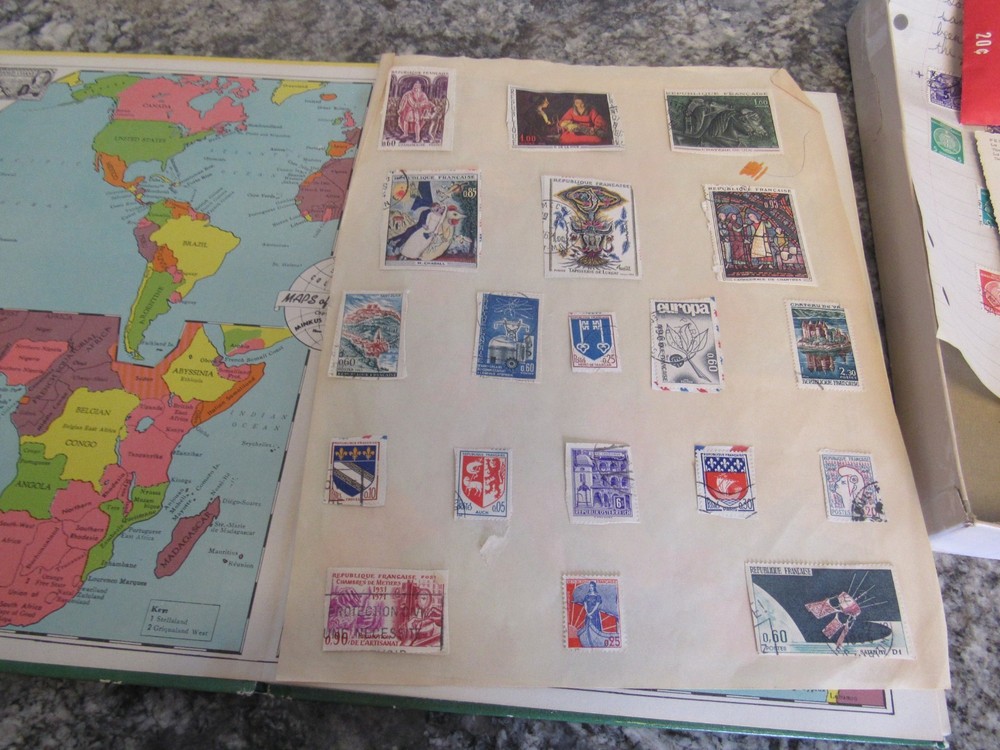 My First Stamp Album Vintage 1960 Minkus Publications Includes Many Stamps