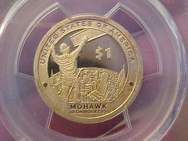 2015 S SACAGAWEA DOLLAR PCGS PR 70 MOHAWK IRONWORKERS ERROR LABEL 2014 NATIVE