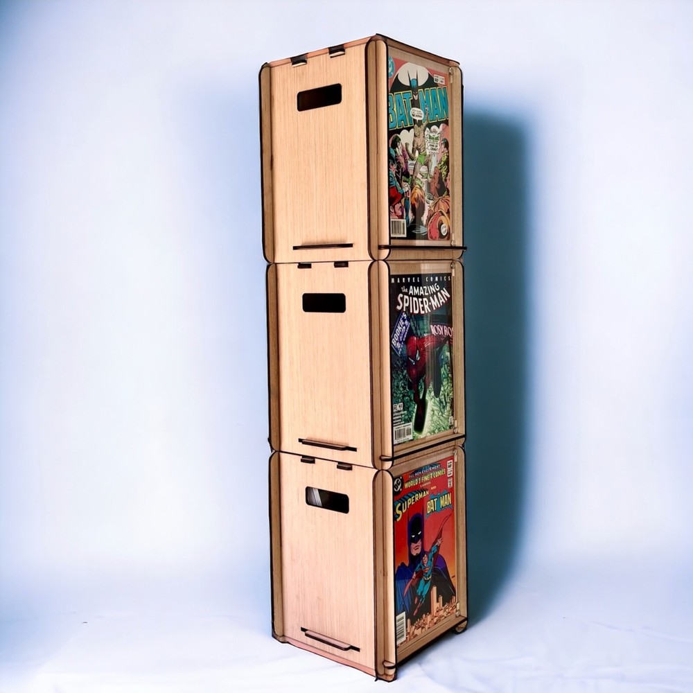 Compact Comic Storage Box - Smaller Than A Short Box - Fits Standard Bookcases