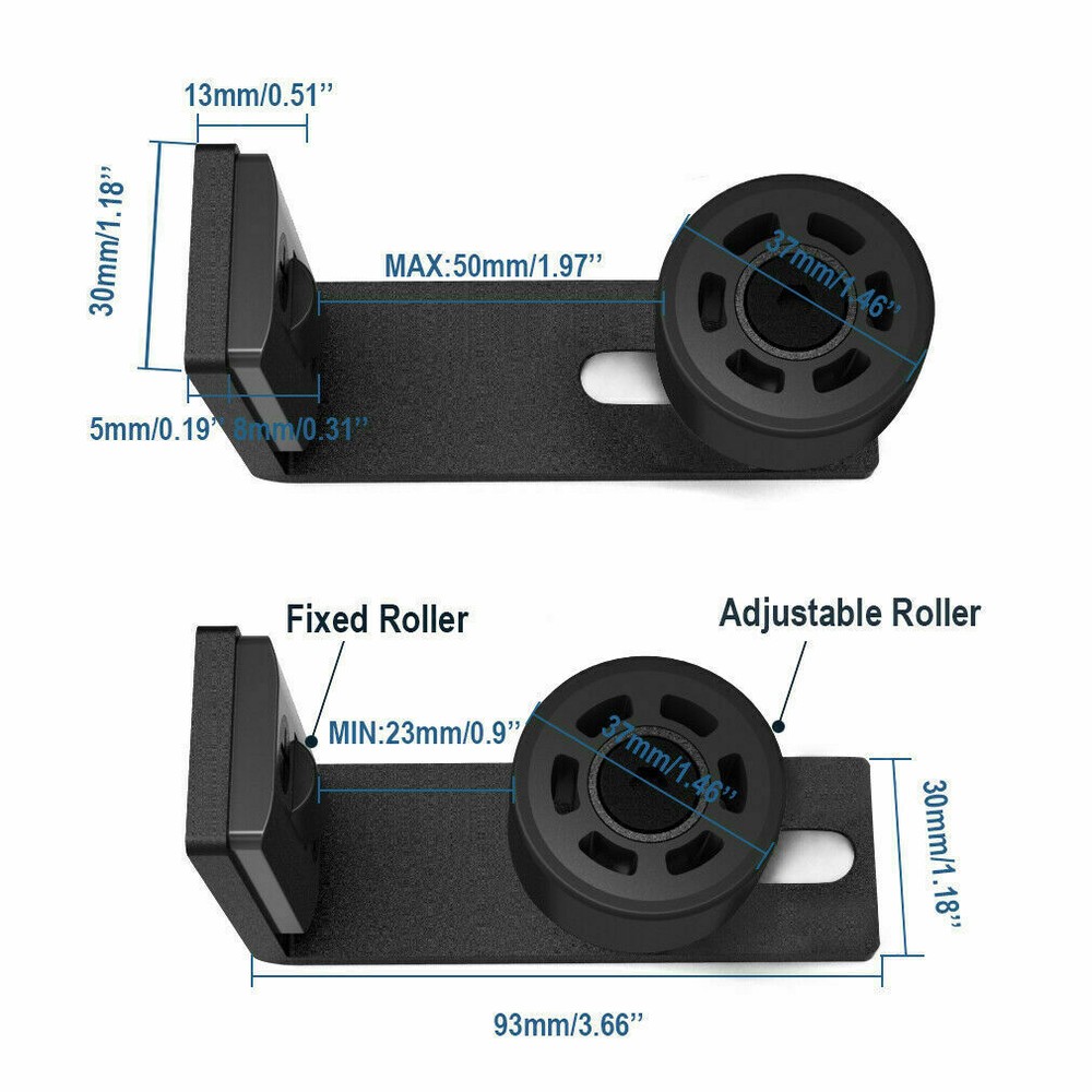 Big Wheel 5-12FT Sliding Barn Door Hardware Kit (Include Adjustable Floor Guide)
