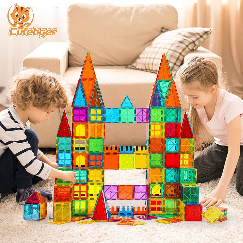 Magnetic Building Blocks Stacking STEM Educational Learning Toddler Toy 100 PCS