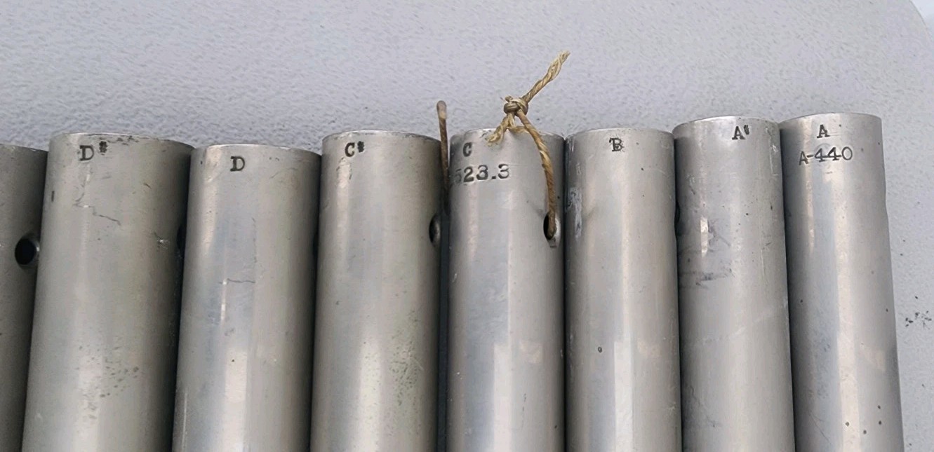 20 Deagan 1.5 Octave Cathedral Chimes Tubular Bells 1.25" dia. Circa 1910-1922