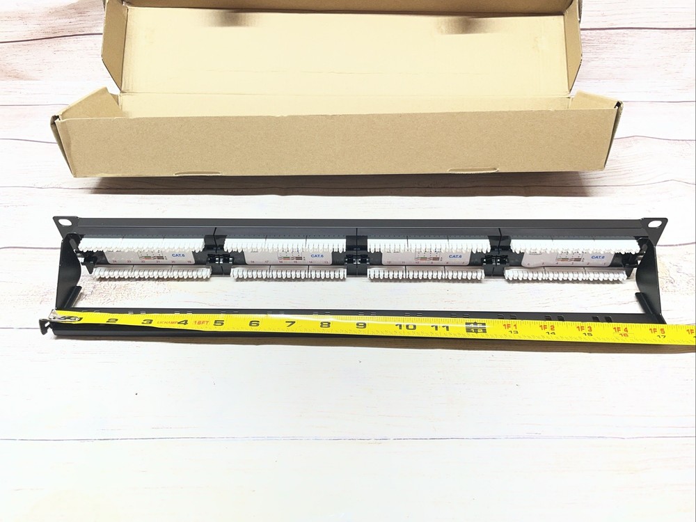 24 port Cat6 UTP Patch Panel RJ45 110 Type 1U Lan Network