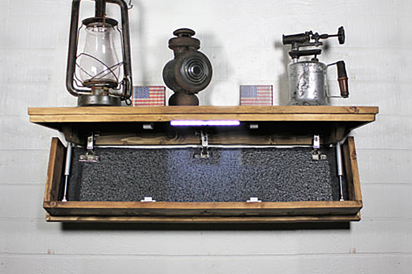 35 inch concealment shelf hidden gun storage floating shelf with secret storage