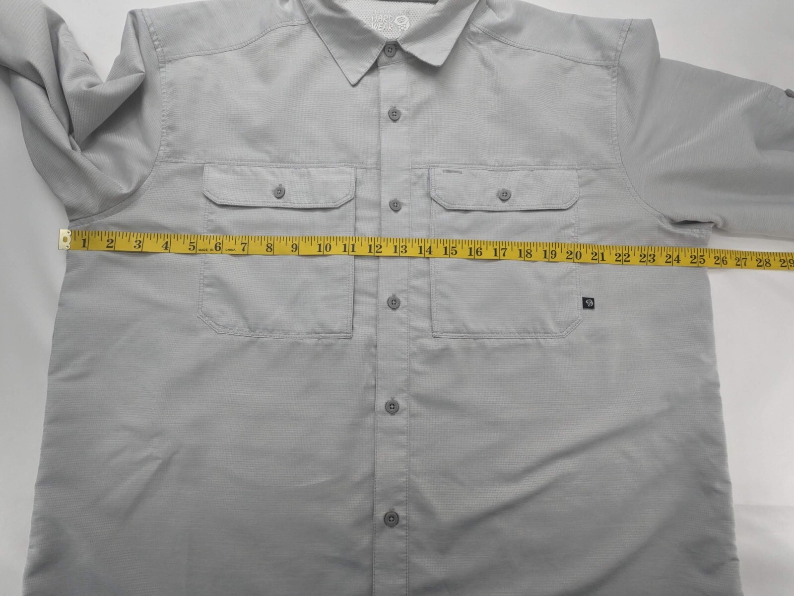 Mountain Hardwear Shirt Mens XL TG Gray Hiking Performance LS Vented