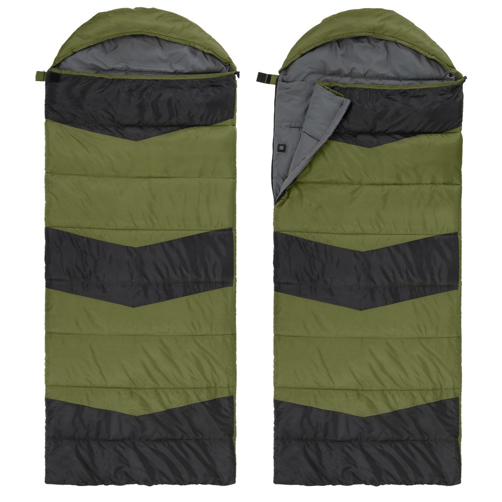 Rectangular Heated Sleeping Bag,Waterproof Compact Envelope Sleeping Bag