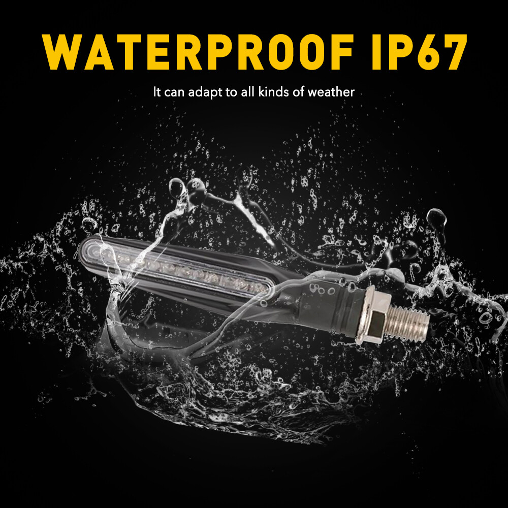 4PCS Motorcycle Led Turn Signal Indicator Blinker Amber Lights Universal Durable