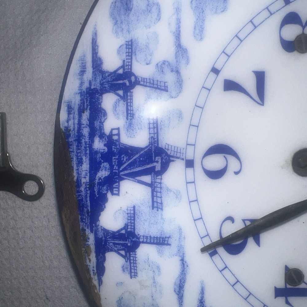 Delft Porcelain Wall Clock