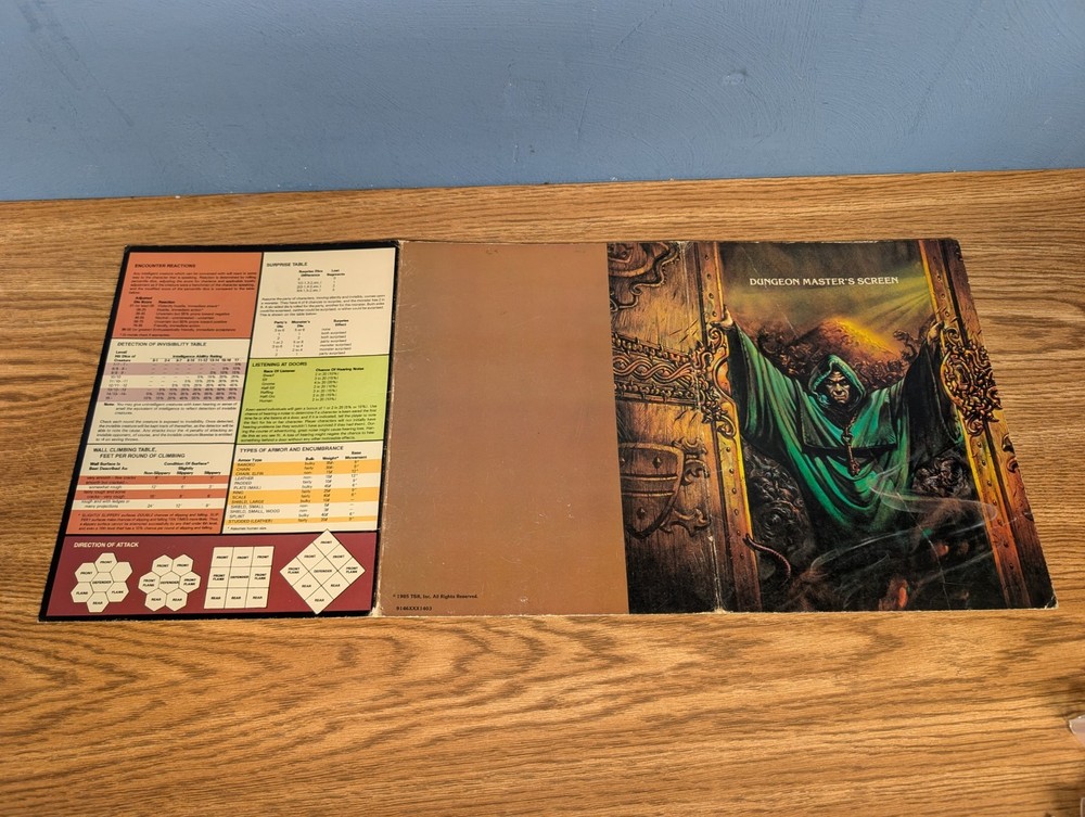 AD&D Dungeon Master's Screen Complete | REF1 9146 Dungeons Dragons | TSR 1985
