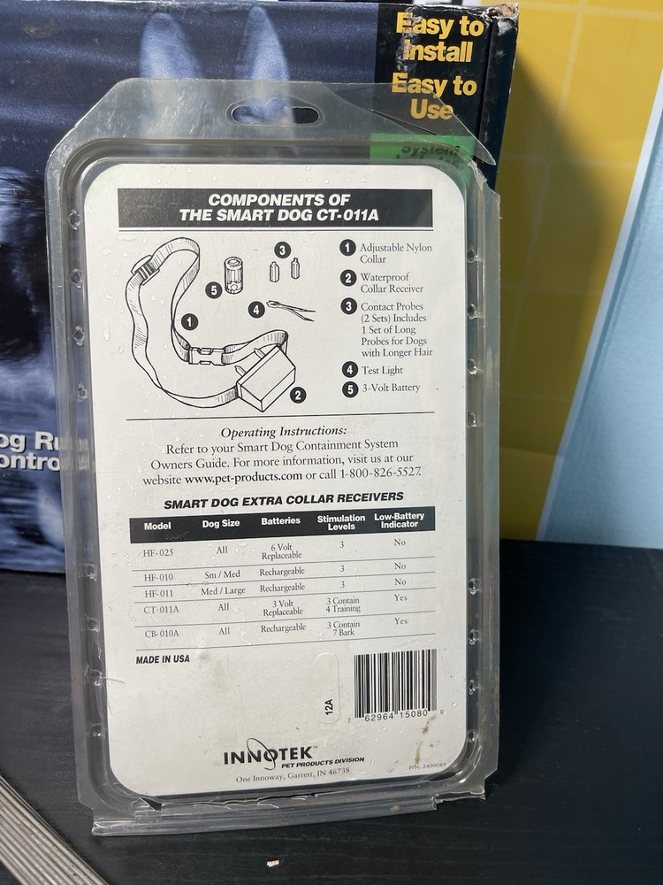 INNOTEK SMART DOG RECHARGEABLE PET CONTAINMENT SYSTEM CT-400A With Extras