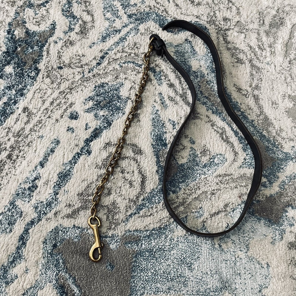 leather lead with chain 47”