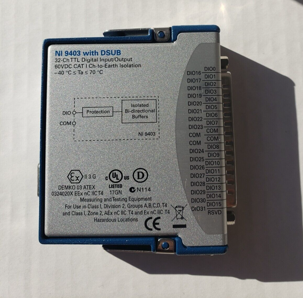 National Instruments Ni 9403 With DSUB 32-Ch TTL Digital Input/Output 