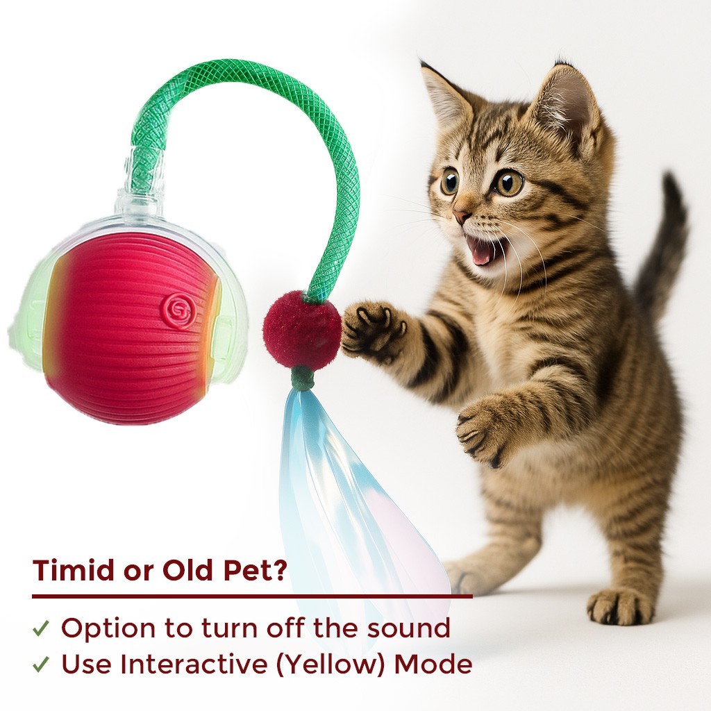 Automatic Rolling Ball for Cats – Rechargeable Smart Interactive Toy, Durable