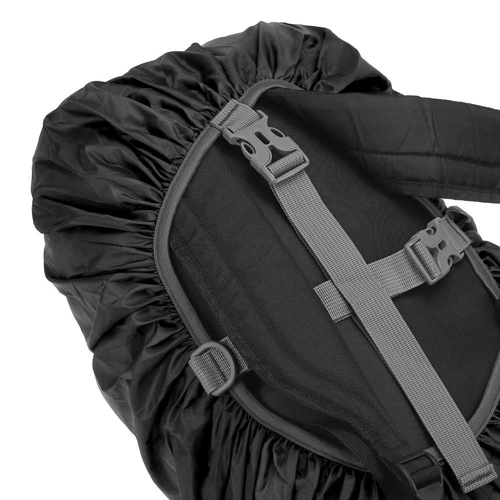 40-50L Backpack Rain Cover with Drawstring Bag, L, Black