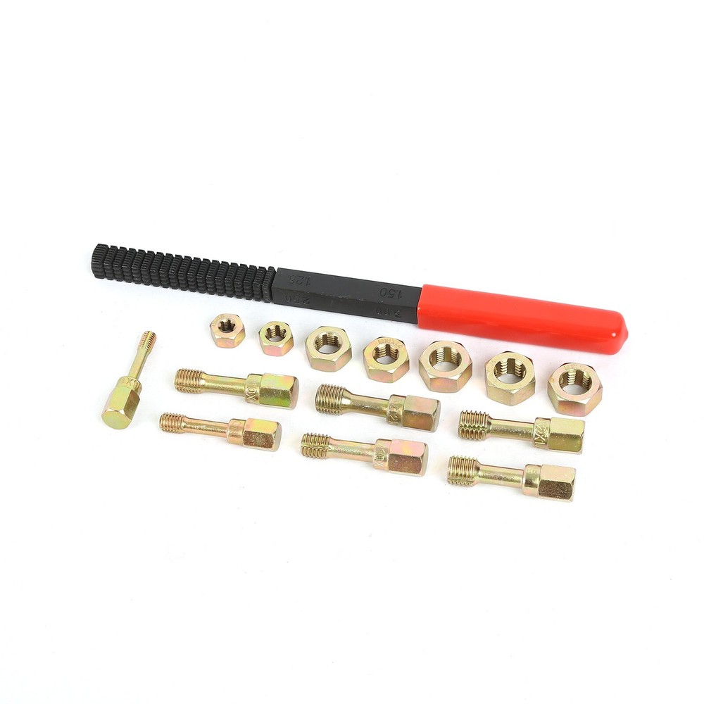 15-Piece Metric Thread Repair Set Thread Restorer Set Rethreading Tool