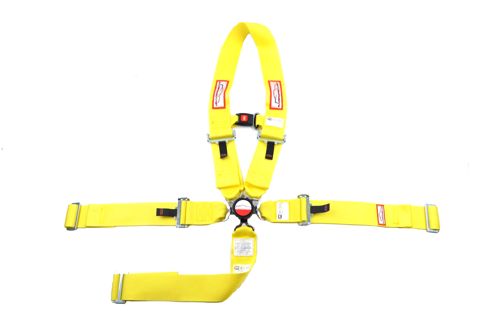 DRAGSTER YELLOW RACE HARNESS ALL WRAP SEAT BELT SFI 16.1 WITH STERNUM STRAP