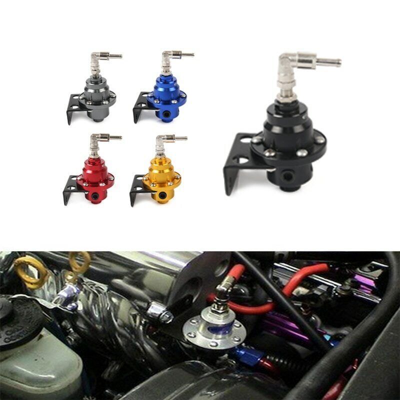 Aluminum Universal Adjustable Fuel Pressure Regulator + Gauge+ Fitting Kit