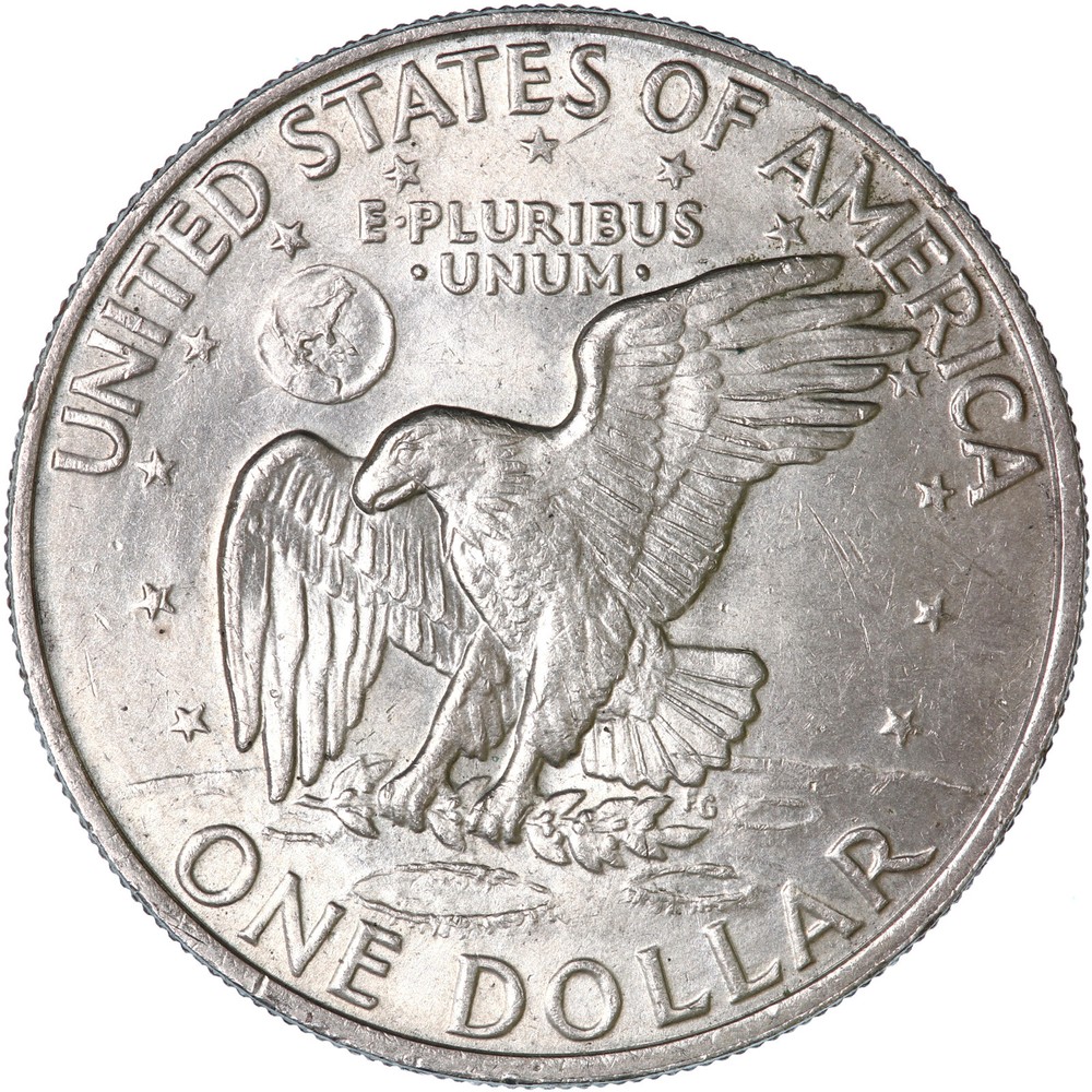 1972 (P) Eisenhower Dollar Type 1 AU Ike