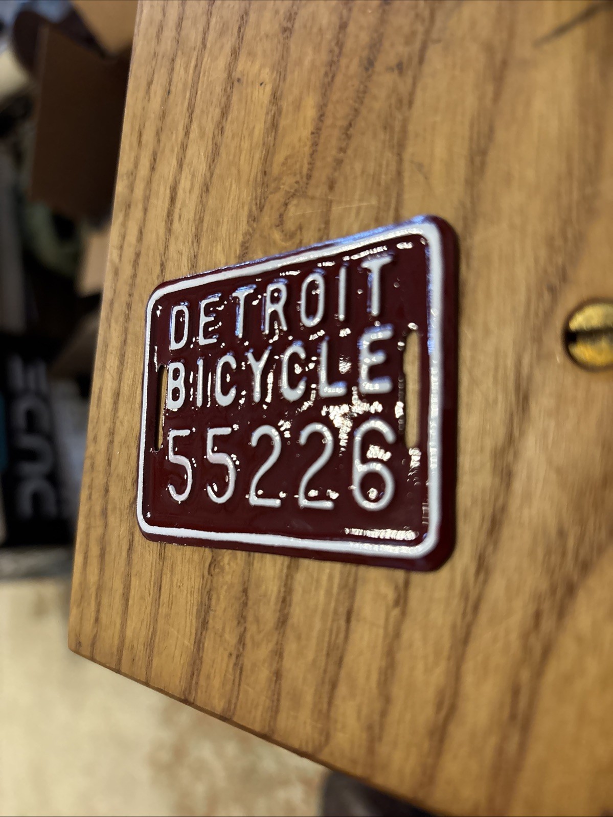 Vintage Detroit Bicycle License Plate 1960s Eater New Or Restored