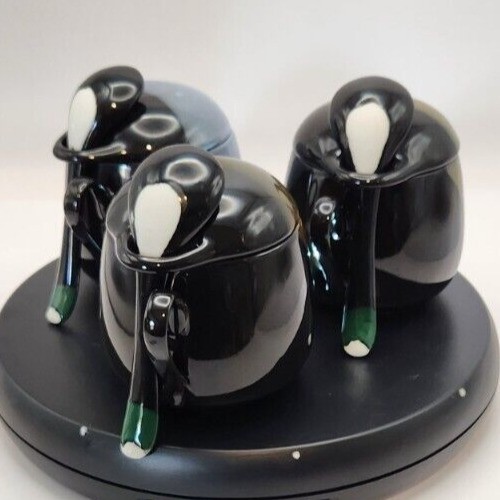 Lidded Ceramic Tea Cup Set with Spoon Holder & Zester