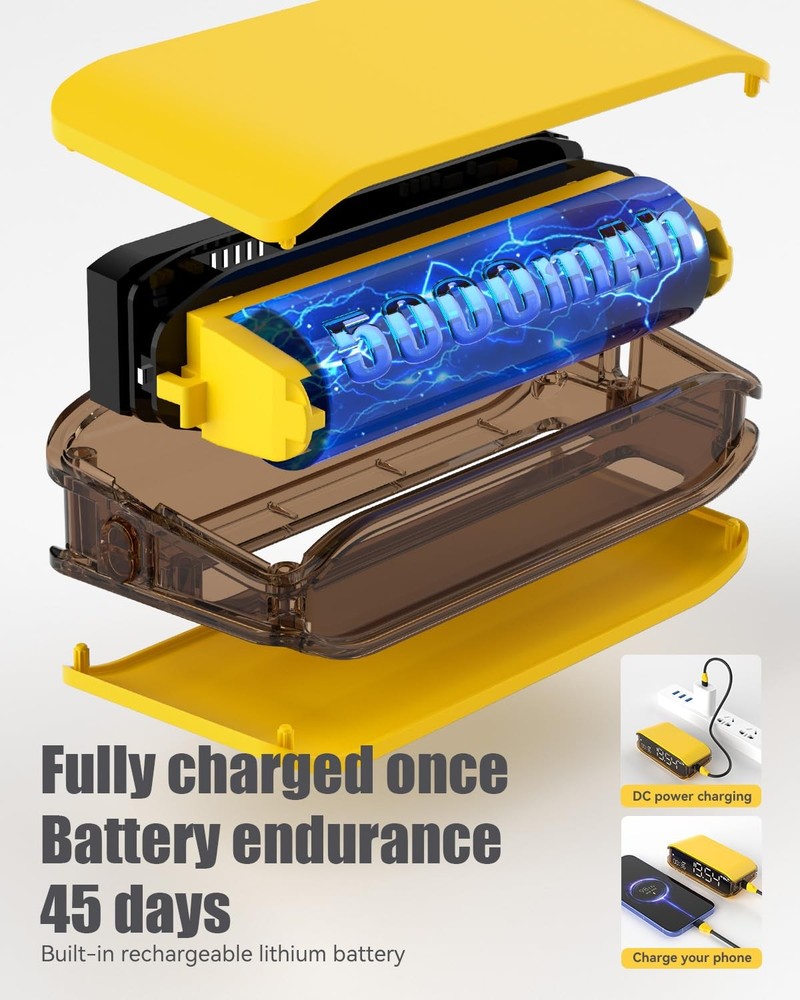 Small Digital Alarm Clock Adjustable Brightness Pomodoro Timer Heavy Sleeper