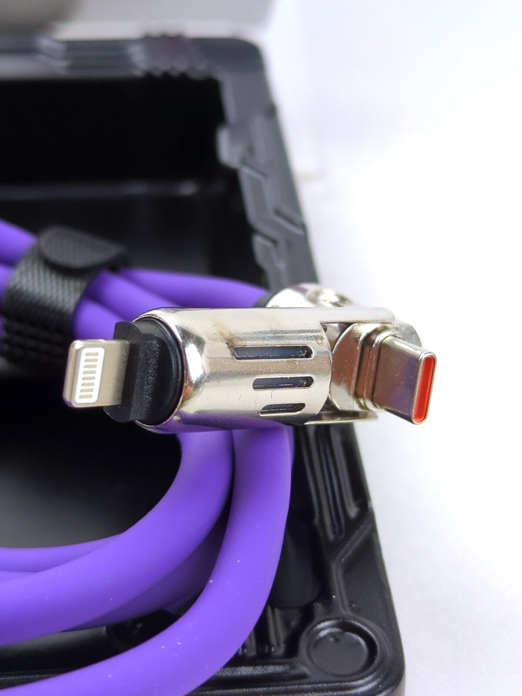 240W FAST CHARGING DATA CABLE, USB-C + USB-A / USB-C + APPLE, 4 FT