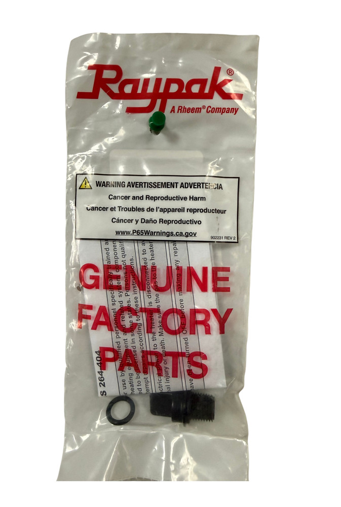 Raypak 006721F Drain Plug