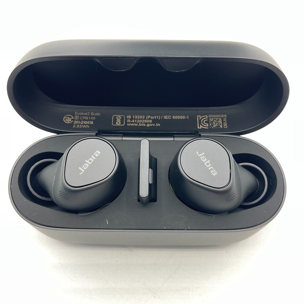 Jabra Evolve2 True Wireless EarBuds In-Ear Bluetooth Black NEW #2