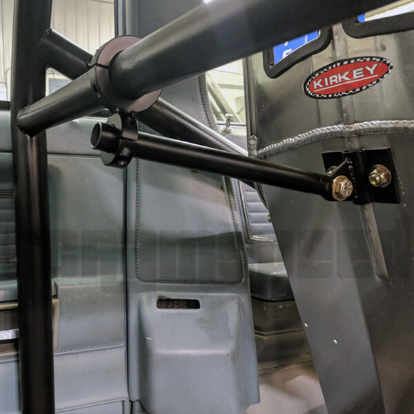 Kirkey Specific Roll Bar and Cage Seat Brace for 1-1/4 Harness Bar NHRA Mustang