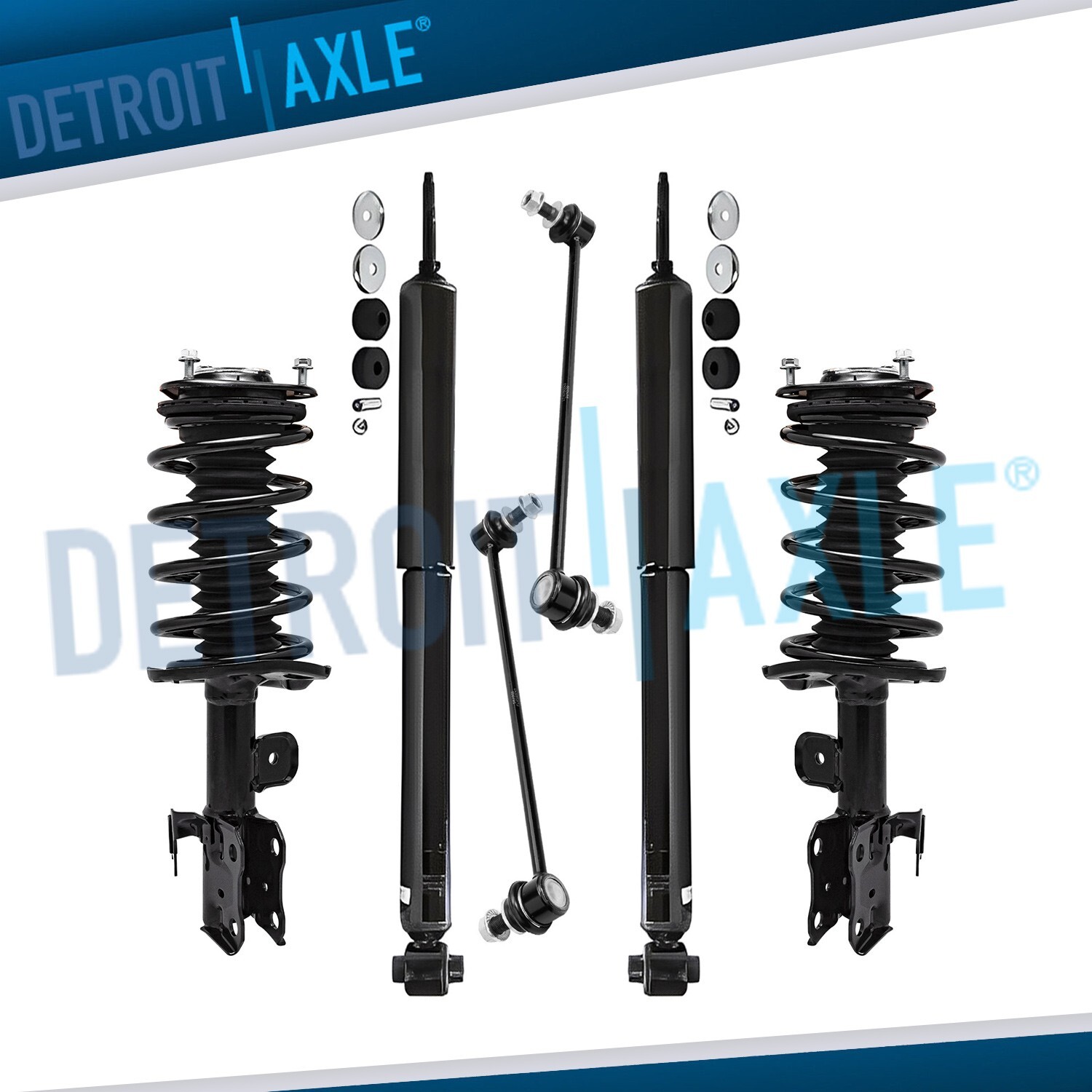 Front Struts w/ Coil Spring Sway Bars Rear Shocks for 2010 - 2015 Toyota Prius