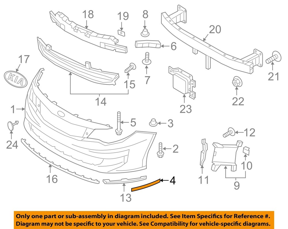 KIA OEM 16-18 Optima Front Bumper-Bracket Left 86551D5000
