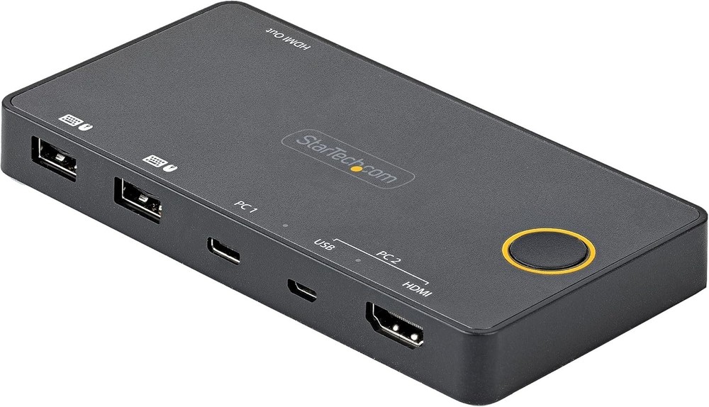 USB Bus Powered KVM Switch - 2 Port with 4K 60Hz HDMI for Multi-Device Use