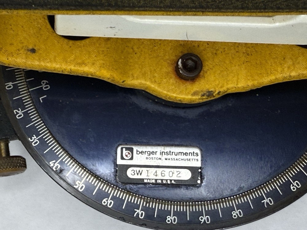 Berger Instruments Surveying Transit Level Tool Model 190B USA