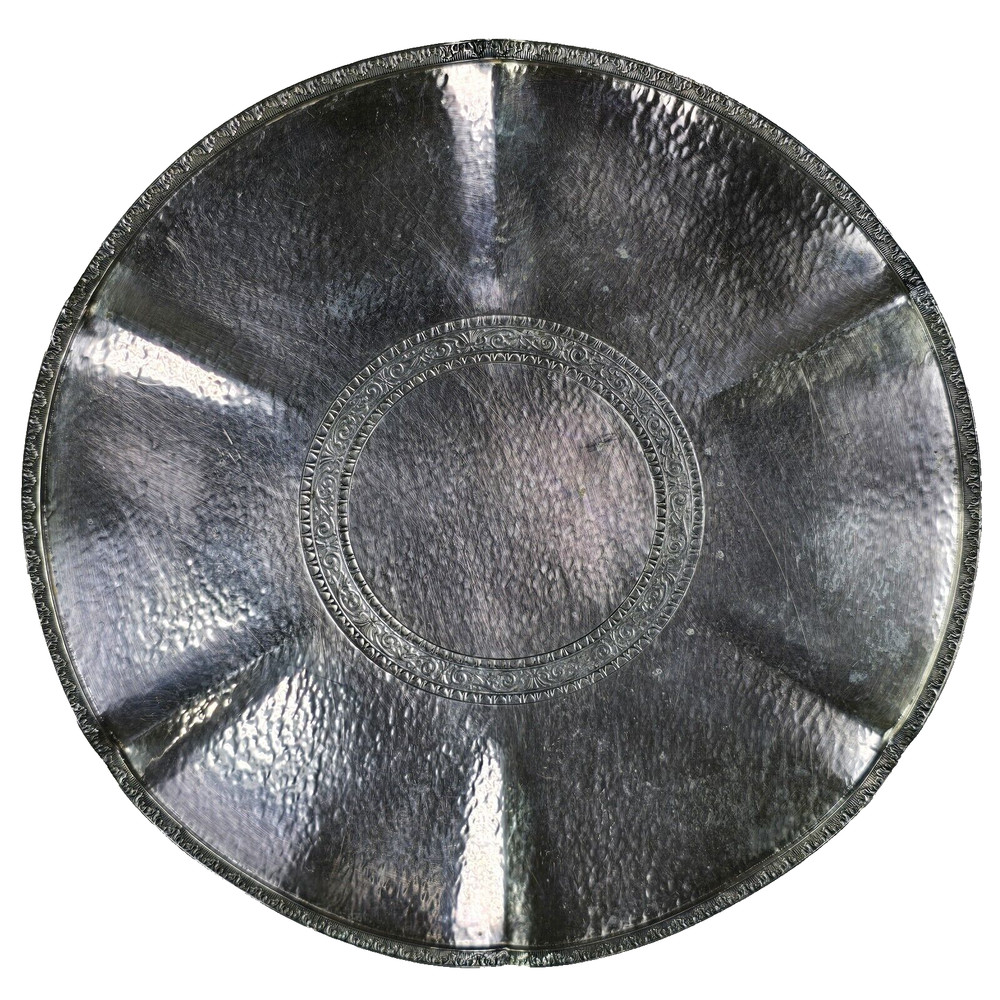 Vintage Homan Plate On Nickle Silver W.M. Mounts C3078 9.5" Elegant Plate Dish