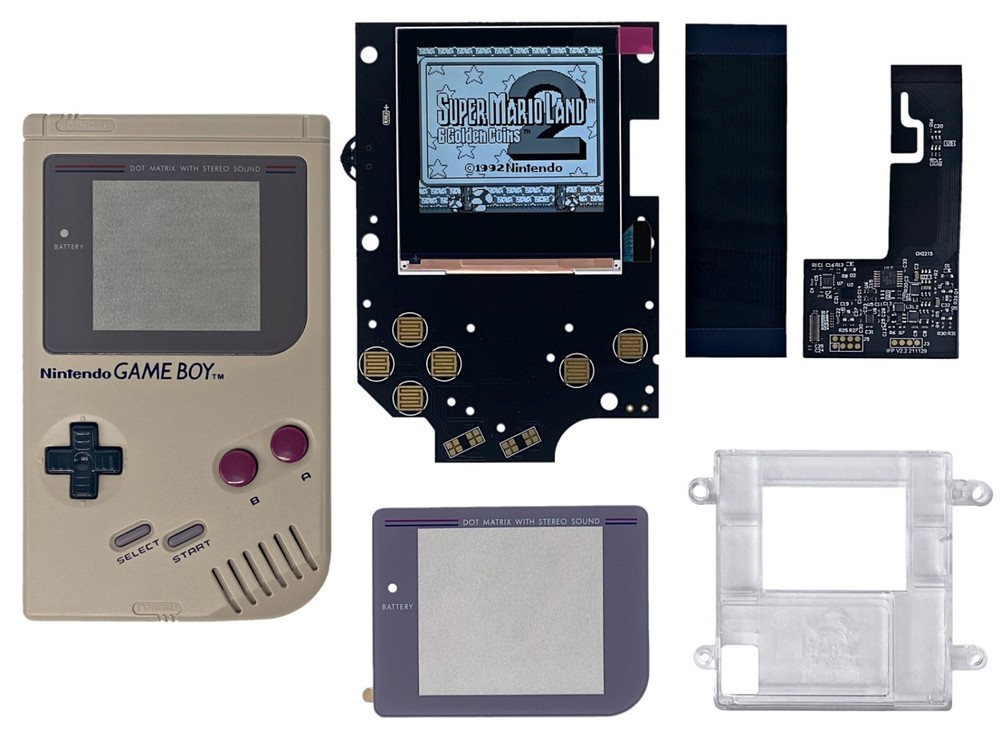Gameboy DMG FunnyPlaying Backlight LCD Kit w/ IPS Ready Trimmed Shell Game Boy