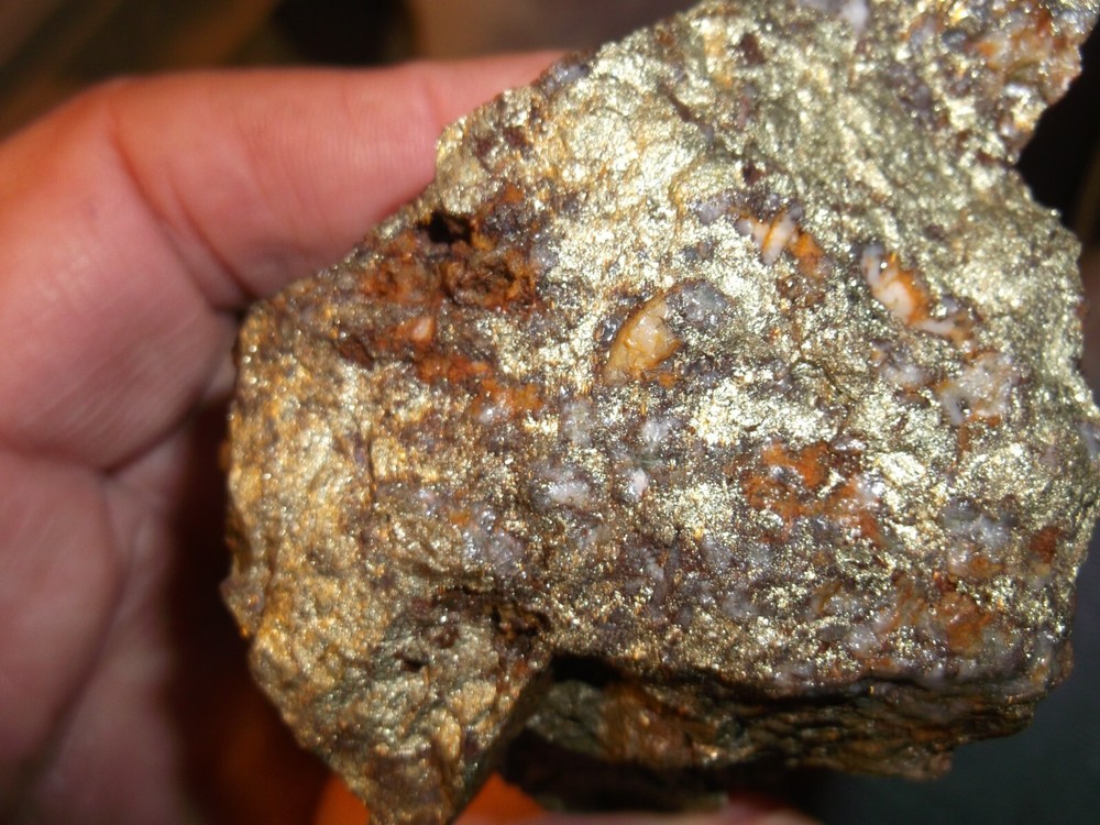 Gold, silver, copper, 242 grams samples ,ore high grade .