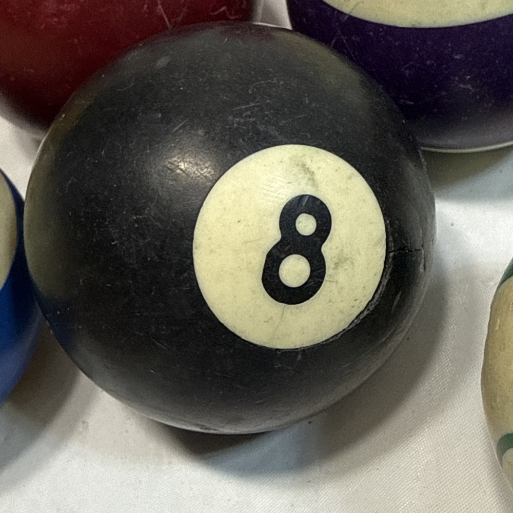 Vintage Striped & Solid Pool Ball Billiard 2 1/4" Replacement Balls Missing 11