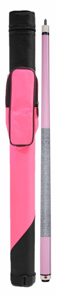 Package Set - Pink Pool Cue & 1x1 Two Tone Case.