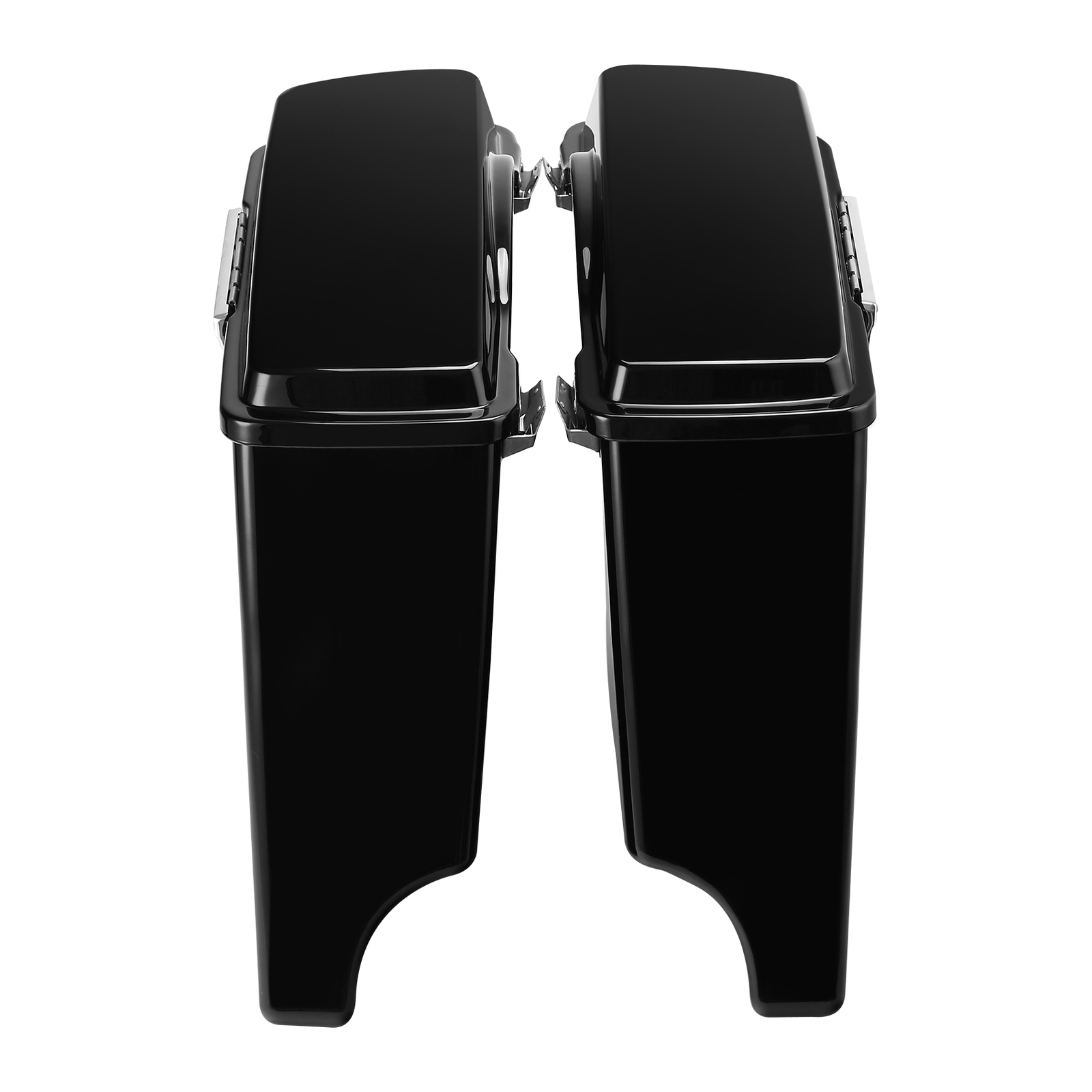 5" Vivid Black Stretched Extended Hard Saddlebags Fit For Harley Touring 93-13