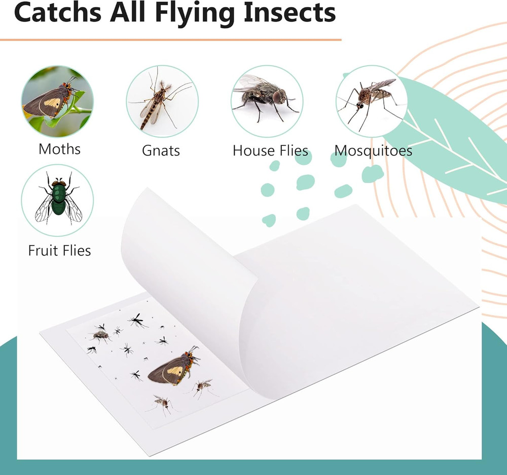 20 Pack Replacement Fly Glue Boards, Compatible with Gardner Flyweb Fly Classic