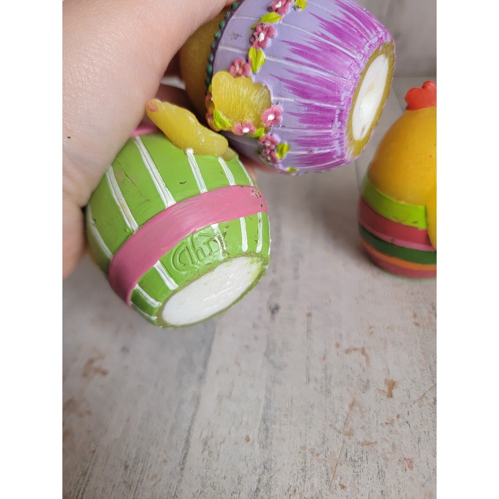 Easter chicken candle set egg spring unique set home decor accessory